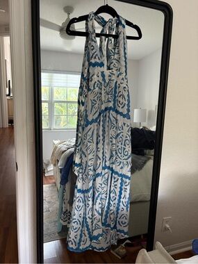 Elan Blue and White Halter Swim Coverup Worn once - adorable.